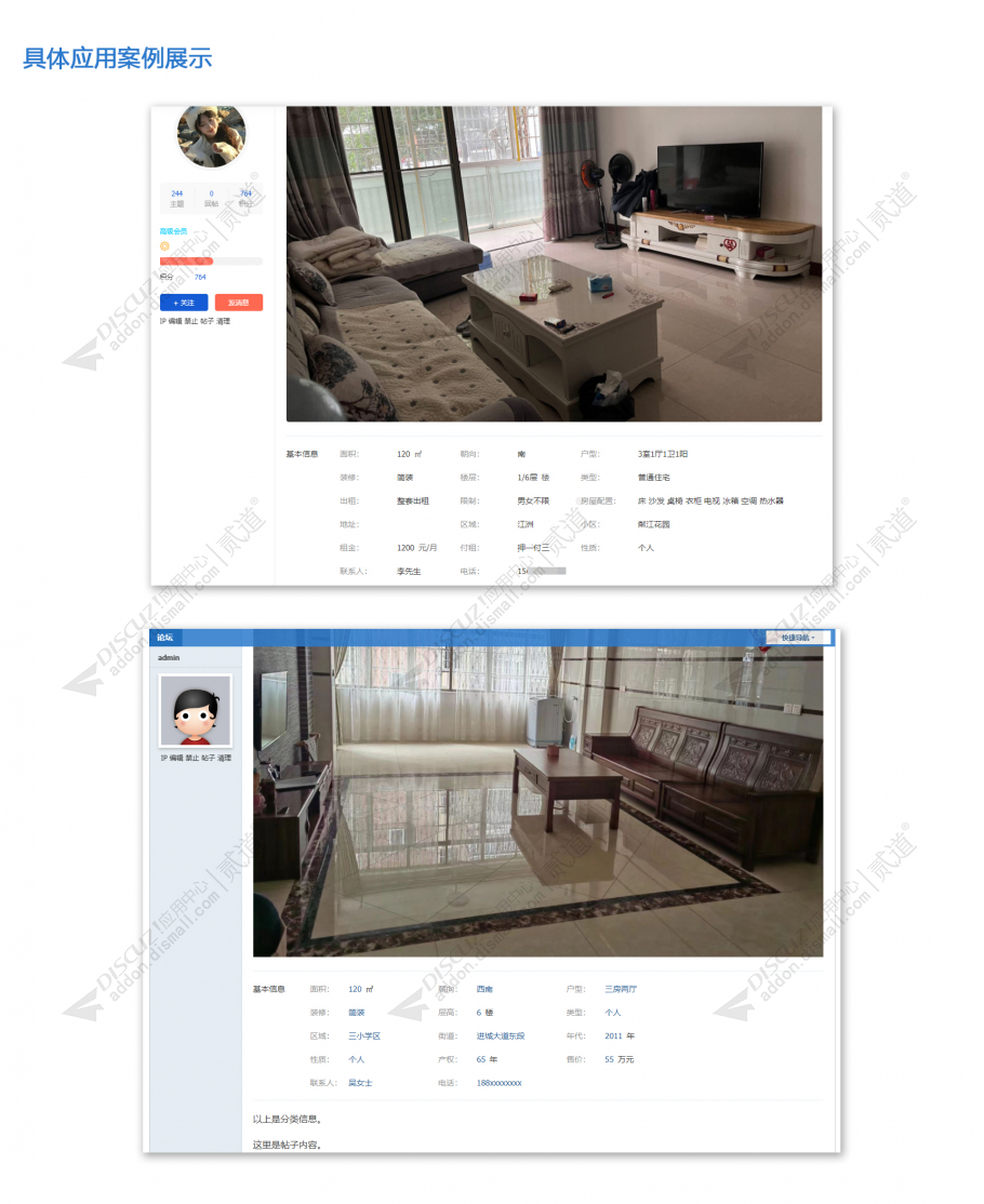discuz分类信息模板DIY截图5
