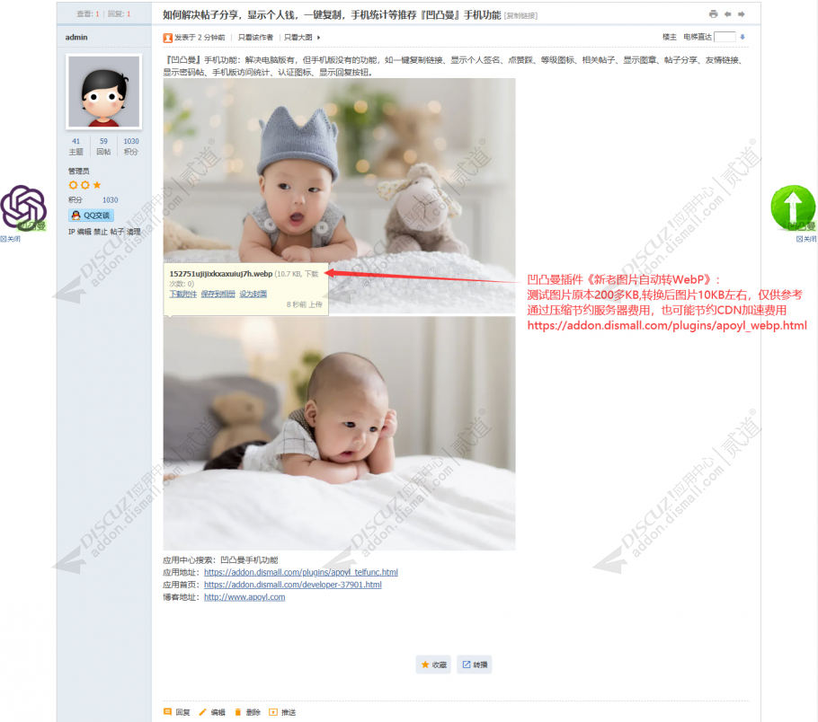 discuz新老图片自动转WebP截图1